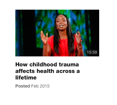Important TED Talk About Childhood Trauma